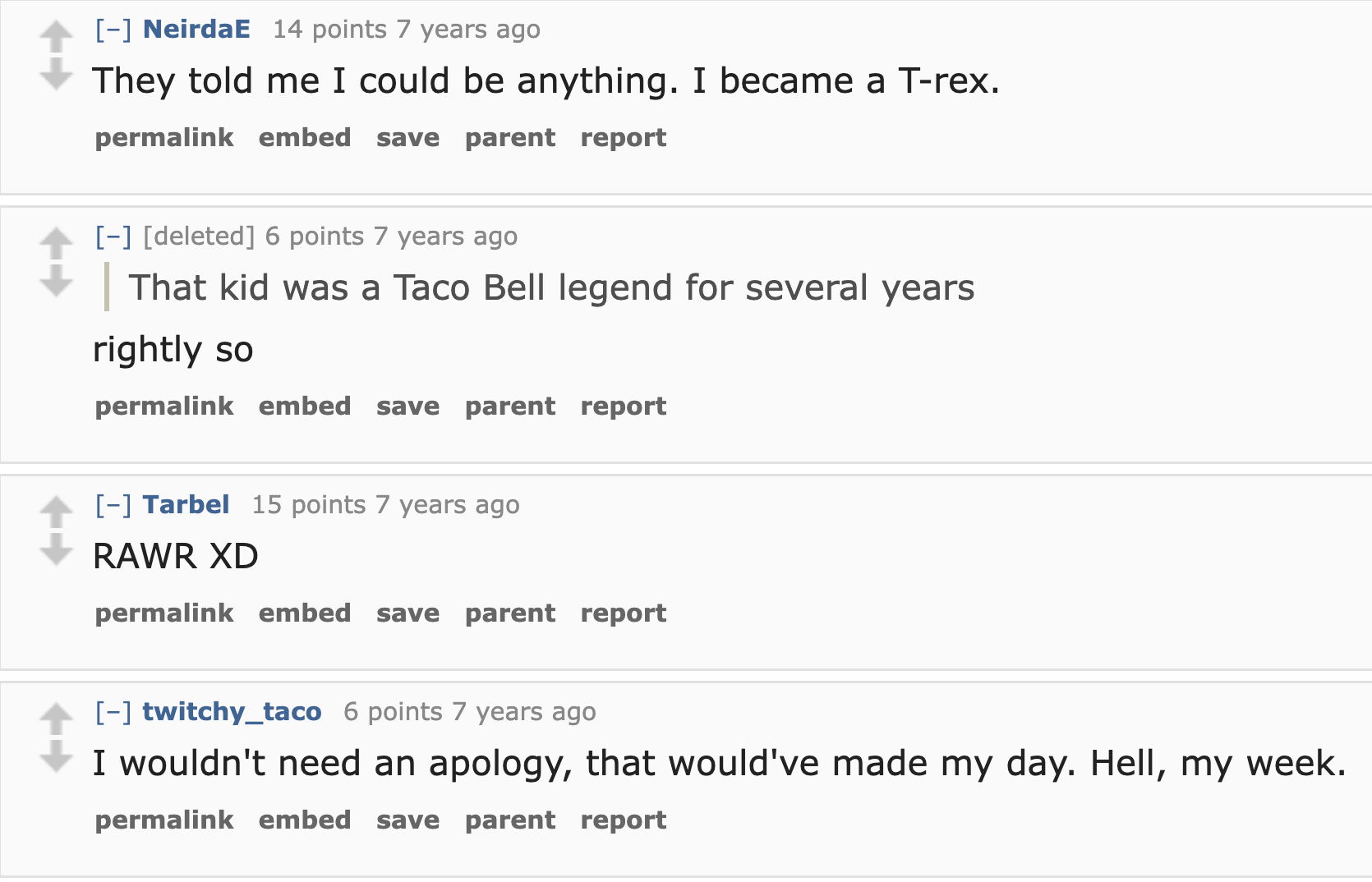 Taco Bell Employee Quits In a Blaze of Glory: 'I'm a Dinosaur' 